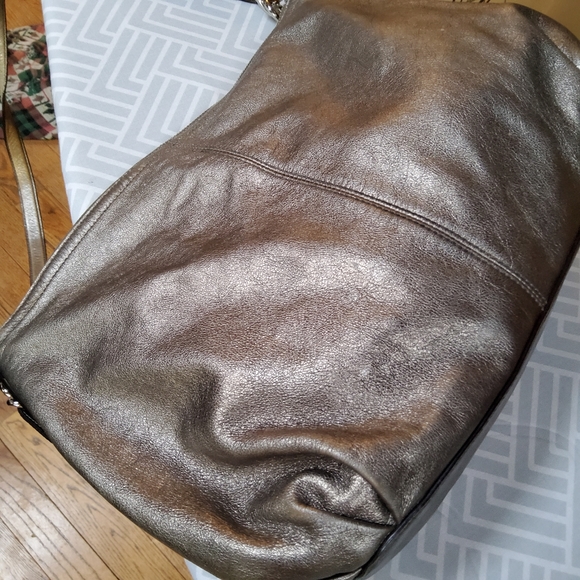 Coach Mia Rose Gold Metallic Leather Shoulder Bag - Picture 3 of 11